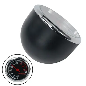 Цифров часовник термометър 1 бр. корпус от ABS-пластмаса, черно трайно стъкло огледало, мини-авто термометър за купето, измерители на измерване