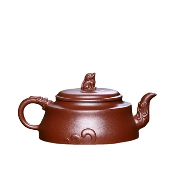 Чайник Yixing tea pot Бутик лилаво глинен чайник xishi, уреди за красота руда, чай и прибори ръчно изработени, чайна церемония, филтър с шариковыми дупки 188