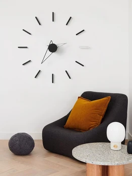 Часовник за украса на стени, стенни часовници, всекидневна, домашна мода, скандинавски светлина, Луксозни часовници, стенни, креативен и модерен стил