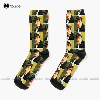 Чорапи Ал Пачино Бял Футболни Чорапи за мъже с дигитален печат 360 ° Персонализирани Потребителски Унисекс Чорапи за възрастни, юноши и младежи на поръчка Подарочное изкуство