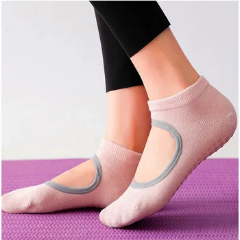 Чорапи за йога на едро, на професионални нескользящие летни тънки чорапи за фитнес в помещението, чорапи за занимания с танци