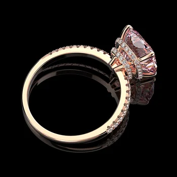 Houtros Пръстен с розов скъпоценния камък от сребро 925 проба 10*10 мм, искрящееся высокоуглеродистое диамантен годежен пръстен, бижута подарък Houtros Пръстен с розов скъпоценния камък от сребро 925 проба 10*10 мм, искрящееся высокоуглеродистое диамантен годежен пръстен, бижута подарък 1
