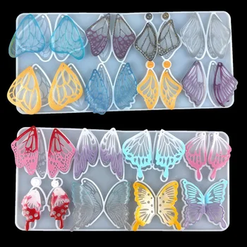 Различни силиконови форми с крила на пеперуда, направени със собствените си ръце, гласове обеци, окачване, бижута от епоксидна смола, аксесоари за бижута Различни силиконови форми с крила на пеперуда, направени със собствените си ръце, гласове обеци, окачване, бижута от епоксидна смола, аксесоари за бижута 1