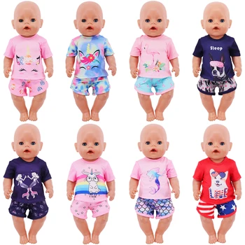 Тениска + шорти за 43-сантиметровой кукла Baby Born Reborn, аксесоари за 18-инчови американски кукли, играчки за момичета, нашето поколение Nenuco Тениска + шорти за 43-сантиметровой кукла Baby Born Reborn, аксесоари за 18-инчови американски кукли, играчки за момичета, нашето поколение Nenuco 1