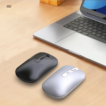 Тънки преносими компютърни мишки 2,4 G, тиха мобилна оптична мишка с USB приемник, подходяща за настолни компютри, черен Тънки преносими компютърни мишки 2,4 G, тиха мобилна оптична мишка с USB приемник, подходяща за настолни компютри, черен 1