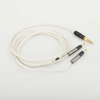 1 бр Hi-Fi аудио 4,4 мм балансиран 8-жилен посеребренный кабел за слушалки за по-ATH-R70X 1 бр Hi-Fi аудио 4,4 мм балансиран 8-жилен посеребренный кабел за слушалки за по-ATH-R70X 2