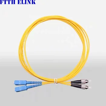 20pcs оптичен пач кабел SC-ФК двухшпиндельный однорежимный 3,0 мм, G652D яке жълт кабел optical скок безплатна доставка ELINK 20pcs оптичен пач кабел SC-ФК двухшпиндельный однорежимный 3,0 мм, G652D яке жълт кабел optical скок безплатна доставка ELINK 2