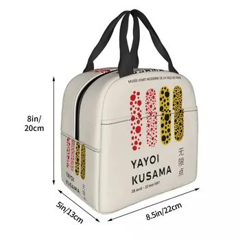 Yayoi Kusama, чанта за обяд в стила на абстрактното изкуство, дамски термоизолированная чанта за обяд, чанта за плаж, на къмпинг, за пътуване, за пикник кутия за bento Yayoi Kusama, чанта за обяд в стила на абстрактното изкуство, дамски термоизолированная чанта за обяд, чанта за плаж, на къмпинг, за пътуване, за пикник кутия за bento 2