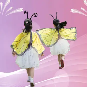 Детски костюм с крила на пеперуда, детски костюм за Хелоуин, наметало с крила на пеперуда, за сценичното представяне, подарък за деца под формата на елф Детски костюм с крила на пеперуда, детски костюм за Хелоуин, наметало с крила на пеперуда, за сценичното представяне, подарък за деца под формата на елф 2
