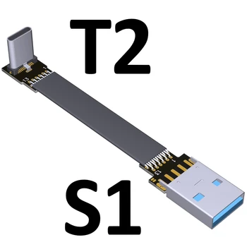 Конектор USB 3.0 Type-A към конектора USB3.1 Type-C под ъгъл нагоре/надолу USB Кабел за синхронизация на данни и зареждане type c адаптер Конектор спк стартира строителни FPV Плосък Конектор USB 3.0 Type-A към конектора USB3.1 Type-C под ъгъл нагоре/надолу USB Кабел за синхронизация на данни и зареждане type c адаптер Конектор спк стартира строителни FPV Плосък 2