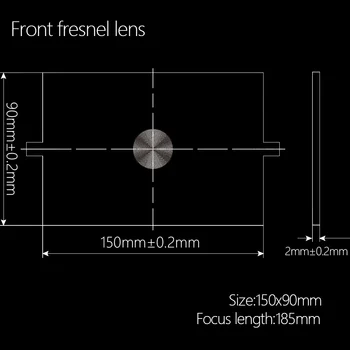 Леща Fresnel за LCD проектор с размер 6,5 инча, източник на светлина 