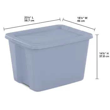 Мъкна Sterilite пластмасов 18 литра, синьо, комплект от 8 теми Мъкна Sterilite пластмасов 18 литра, синьо, комплект от 8 теми 2
