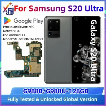 Оригиналната дънна Платка 5G За Samsung Galaxy S20 Ultra G988B G988U дънна Платка Версия EU USA с Пълни Чипове Оригиналната дънна Платка 5G За Samsung Galaxy S20 Ultra G988B G988U дънна Платка Версия EU USA с Пълни Чипове 2
