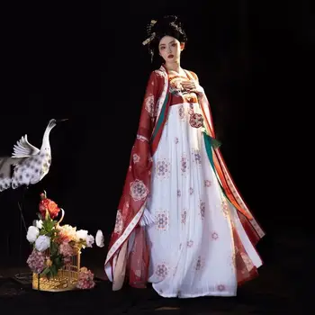 Рокля Hanfu, женски костюм на принцеса за cosplay на Хелоуин и карнавал, китайската традиционна бродерия, винтажное зелена червена рокля Hanfu Рокля Hanfu, женски костюм на принцеса за cosplay на Хелоуин и карнавал, китайската традиционна бродерия, винтажное зелена червена рокля Hanfu 2