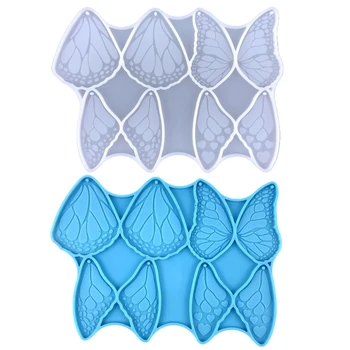 Форма за ключодържател от силиконовата смола, под формата на смола-на пеперуда, формата за автомобилни висящи обици със собствените си ръце Форма за ключодържател от силиконовата смола, под формата на смола-на пеперуда, формата за автомобилни висящи обици със собствените си ръце 2
