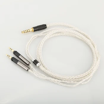 1 бр Hi-Fi аудио 4,4 мм балансиран 8-жилен посеребренный кабел за слушалки за по-ATH-R70X 1 бр Hi-Fi аудио 4,4 мм балансиран 8-жилен посеребренный кабел за слушалки за по-ATH-R70X 3