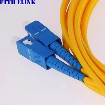 20pcs оптичен пач кабел SC-ФК двухшпиндельный однорежимный 3,0 мм, G652D яке жълт кабел optical скок безплатна доставка ELINK 20pcs оптичен пач кабел SC-ФК двухшпиндельный однорежимный 3,0 мм, G652D яке жълт кабел optical скок безплатна доставка ELINK 3