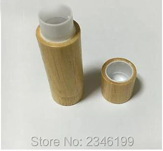 5 мл, 20 бр/лот, бамбук дървен контейнер за крем за устни, празни инструмент за грубо грим на устните, туба с червило 