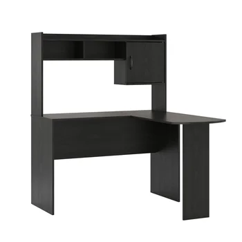 Г-образно бюро с чекмедже, черен дъб Г-образно бюро с чекмедже, черен дъб 3