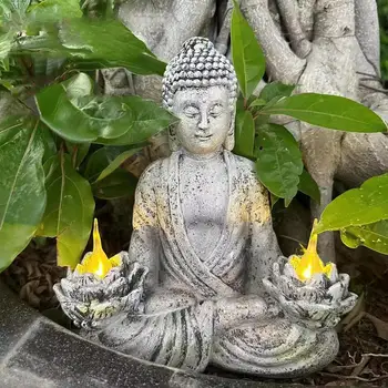 Градината на Буда, декоративна соларни лампи, декорация на двор, къща и китайското верандата на Буда, ново бижу, статуята на открито, стил T8H5 Градината на Буда, декоративна соларни лампи, декорация на двор, къща и китайското верандата на Буда, ново бижу, статуята на открито, стил T8H5 3