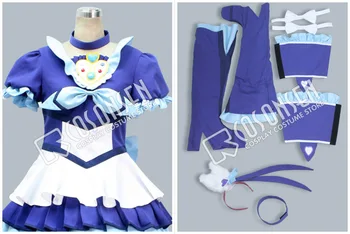 Комплект за cosplay PRECURE Cure Beat Siren, костюм за cosplay, синя рокля от всякакъв размер Комплект за cosplay PRECURE Cure Beat Siren, костюм за cosplay, синя рокля от всякакъв размер 3
