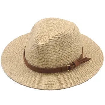 Натурална дамски/мъжки защита от ултравиолетови лъчи, лятна плажна сламена шапка, панама, фетровая шапка, шапка солнцезащитная Натурална дамски/мъжки защита от ултравиолетови лъчи, лятна плажна сламена шапка, панама, фетровая шапка, шапка солнцезащитная 3