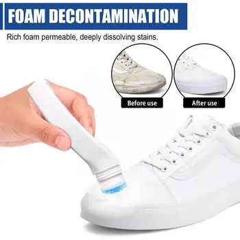 Нов инструмент за почистване на бели обувки, почистващ препарат за обеззаразяване, полироль без пране, спортни обувки, за домашно избелване на земеделието S4K0 Нов инструмент за почистване на бели обувки, почистващ препарат за обеззаразяване, полироль без пране, спортни обувки, за домашно избелване на земеделието S4K0 3