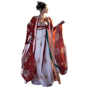 Рокля Hanfu, женски костюм на принцеса за cosplay на Хелоуин и карнавал, китайската традиционна бродерия, винтажное зелена червена рокля Hanfu Рокля Hanfu, женски костюм на принцеса за cosplay на Хелоуин и карнавал, китайската традиционна бродерия, винтажное зелена червена рокля Hanfu 3