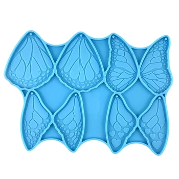 Форма за ключодържател от силиконовата смола, под формата на смола-на пеперуда, формата за автомобилни висящи обици със собствените си ръце Форма за ключодържател от силиконовата смола, под формата на смола-на пеперуда, формата за автомобилни висящи обици със собствените си ръце 3