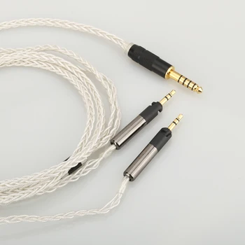1 бр Hi-Fi аудио 4,4 мм балансиран 8-жилен посеребренный кабел за слушалки за по-ATH-R70X 1 бр Hi-Fi аудио 4,4 мм балансиран 8-жилен посеребренный кабел за слушалки за по-ATH-R70X 4