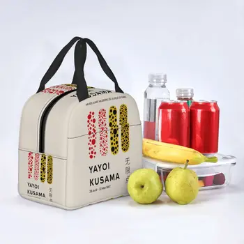 Yayoi Kusama, чанта за обяд в стила на абстрактното изкуство, дамски термоизолированная чанта за обяд, чанта за плаж, на къмпинг, за пътуване, за пикник кутия за bento Yayoi Kusama, чанта за обяд в стила на абстрактното изкуство, дамски термоизолированная чанта за обяд, чанта за плаж, на къмпинг, за пътуване, за пикник кутия за bento 4
