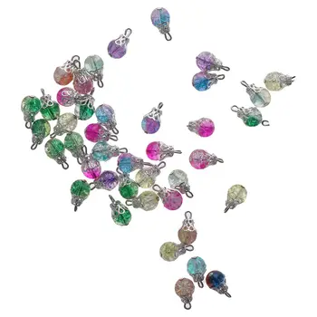 многоцветни стъклени перли-капки за Изработка на бижута стъклени перли-капки кристални висулки Бижута и аксесоари многоцветни стъклени перли-капки за Изработка на бижута стъклени перли-капки кристални висулки Бижута и аксесоари 4