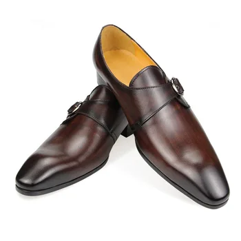 Модельная мъжки обувки Монк, елегантни мъжки обувки от страничен обтегач, кожени обувки с остри пръсти, британски ежедневните модели на 2023 г. Модельная мъжки обувки Монк, елегантни мъжки обувки от страничен обтегач, кожени обувки с остри пръсти, британски ежедневните модели на 2023 г. 4