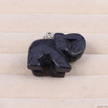 Окачване от естествен камък, скъпоценен камък във формата на слон, изискани висулки за бижута, гривни 