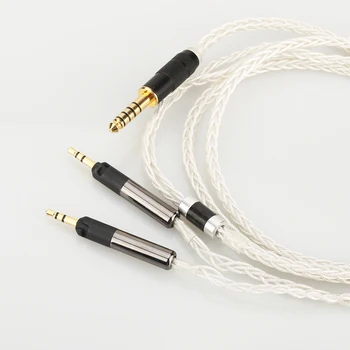 1 бр Hi-Fi аудио 4,4 мм балансиран 8-жилен посеребренный кабел за слушалки за по-ATH-R70X 1 бр Hi-Fi аудио 4,4 мм балансиран 8-жилен посеребренный кабел за слушалки за по-ATH-R70X 5