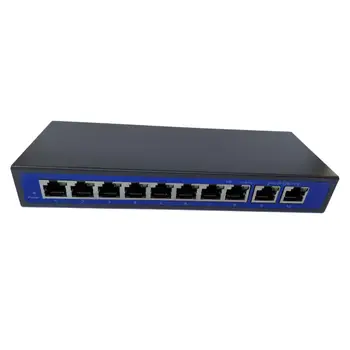 9 портове 10/100 Мбитс 8 порта POE 2 изгряващото канал за захранване през Ethernet адаптер суич 9 портове 10/100 Мбитс 8 порта POE 2 изгряващото канал за захранване през Ethernet адаптер суич 5