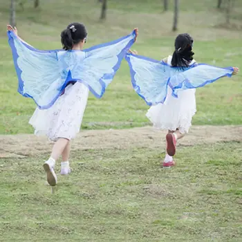 Детски костюм с крила на пеперуда, детски костюм за Хелоуин, наметало с крила на пеперуда, за сценичното представяне, подарък за деца под формата на елф Детски костюм с крила на пеперуда, детски костюм за Хелоуин, наметало с крила на пеперуда, за сценичното представяне, подарък за деца под формата на елф 5