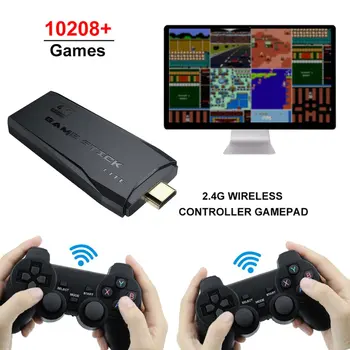 Игрова конзола 4K HD 2,4 G С Двоен Безжичен Контролер за PS1/FC/GBA Retro TV Радка 10208 Games Stick Игрова конзола 4K HD 2,4 G С Двоен Безжичен Контролер за PS1/FC/GBA Retro TV Радка 10208 Games Stick 5