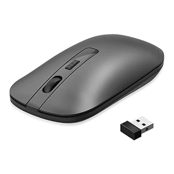 Тънки преносими компютърни мишки 2,4 G, тиха мобилна оптична мишка с USB приемник, подходяща за настолни компютри, черен Тънки преносими компютърни мишки 2,4 G, тиха мобилна оптична мишка с USB приемник, подходяща за настолни компютри, черен 5